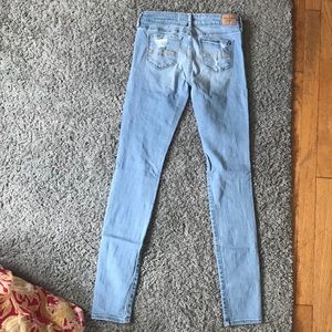 Abercrombie and Fitch Super Skinny Jeans.